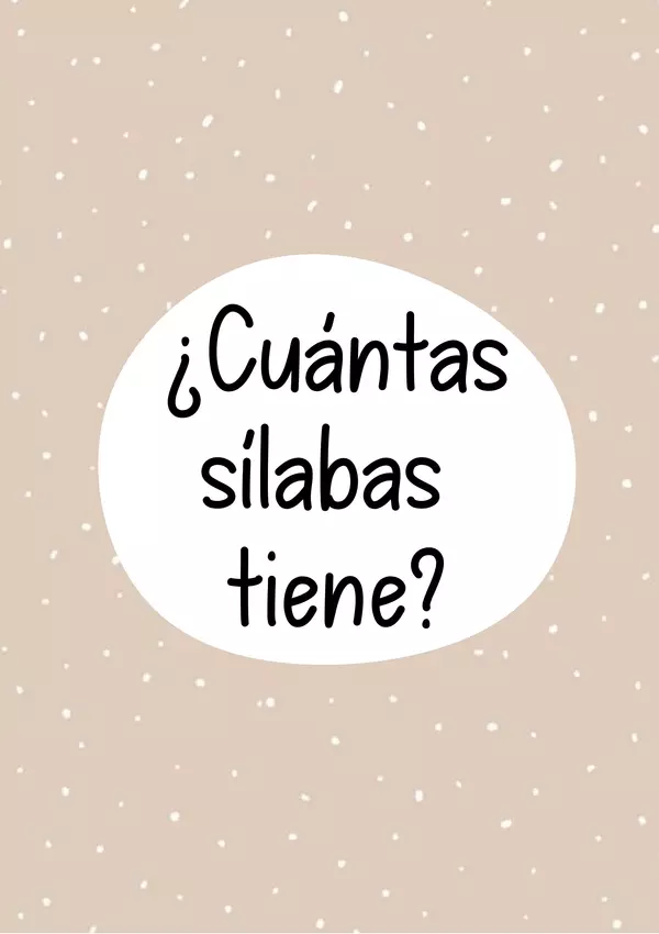 ¿Cuántas silabas tiene?