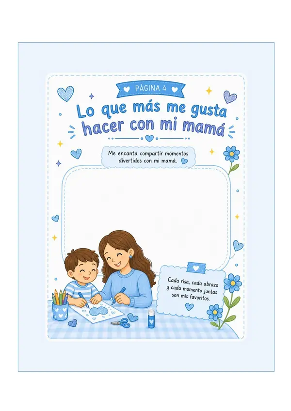  Libro para Mamá “Mi mamá y yo” 🌸 | Regalo Personalizado Hecho por Niños