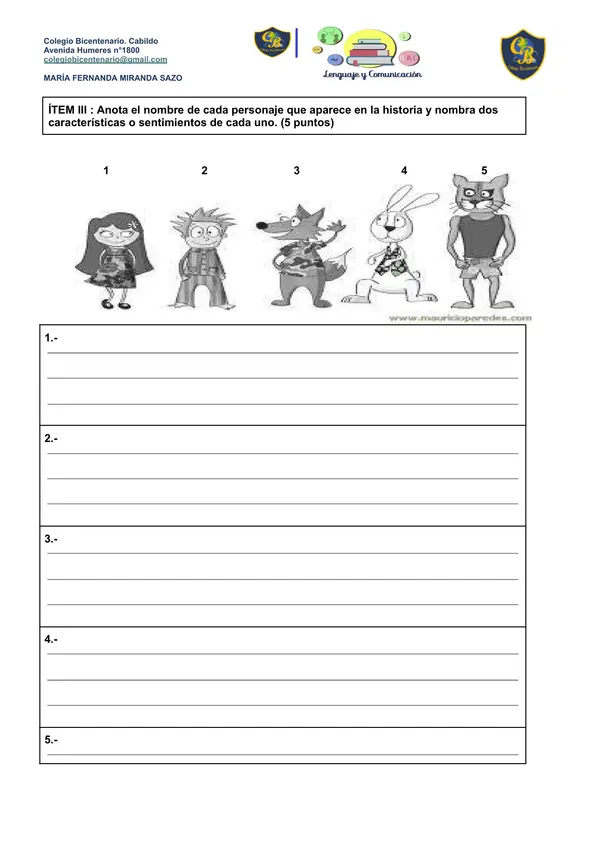 Evaluacion Plan lector: La cama magica de Bartolo