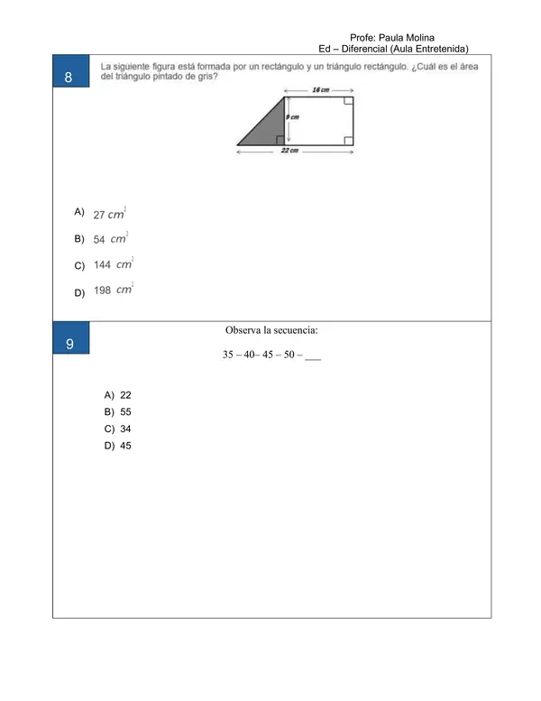 Ensayo SIMCE N°3 de Matemática para 6° Básico 