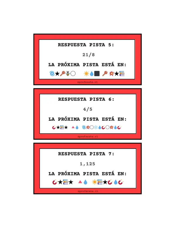 Respuestas y enigmas - Busqueda del tesoro de Numerus