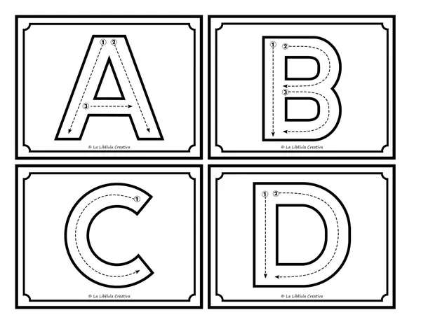 Flash cards Tracing Alphabet Lower Capital Letters Writing ABC Practice