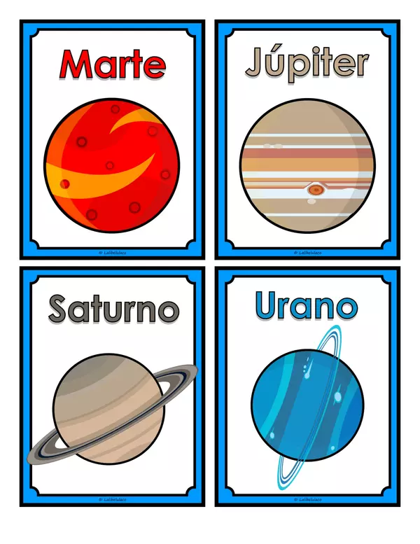 Tarjetas Ilustrativas - El Sistema Solar