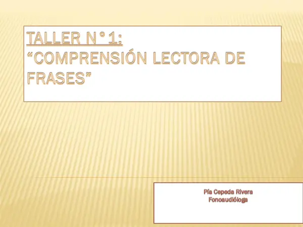 comprensión lectora de frases
