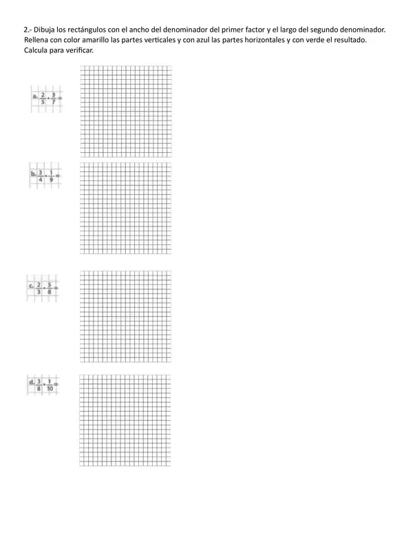 Multiplicación de fracciones: Concreto, pictórico y simbólico