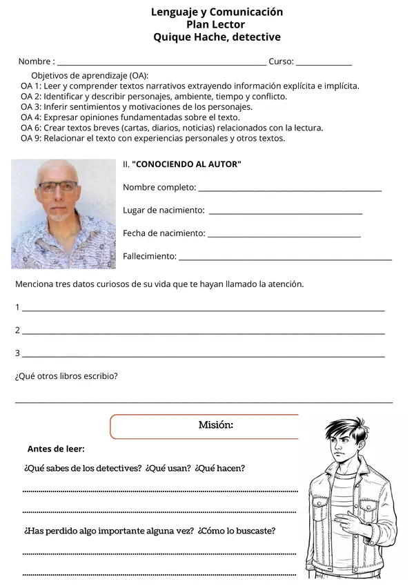 Quique Hache, detective, Plan Lector