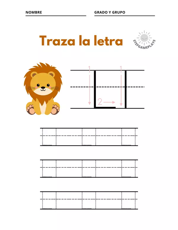 Traza la letra L | profe.social