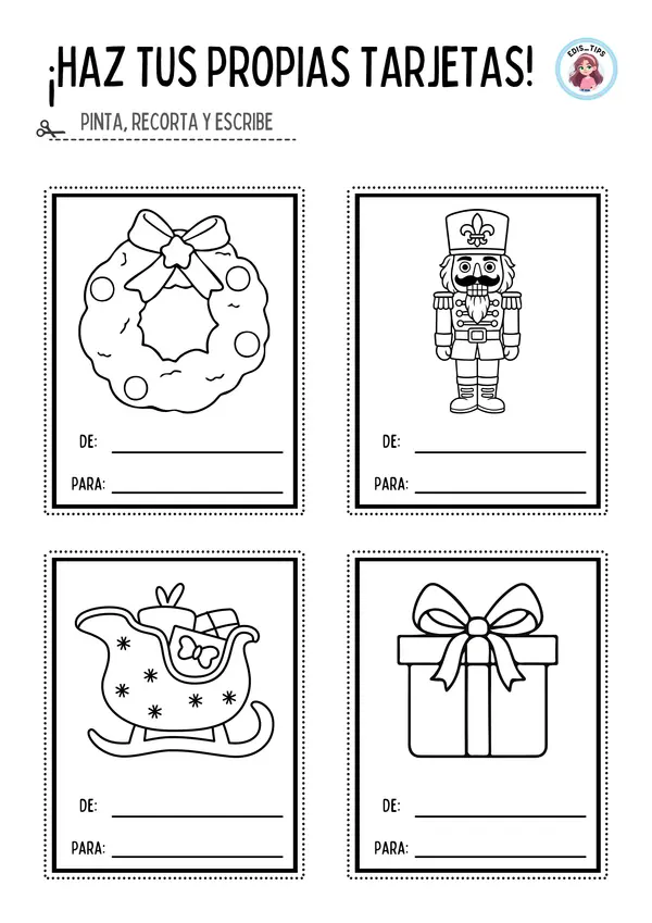 HAZ TUS TARJETAS NAVIDEÑAS - @EDIS_TIPS