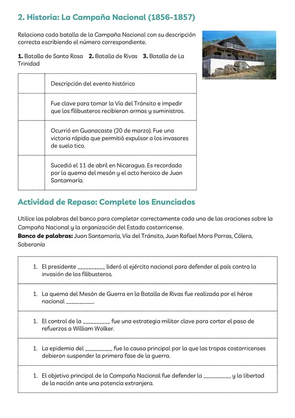 Práctica para Pruebas Estandarizadas Estudios Sociales 
