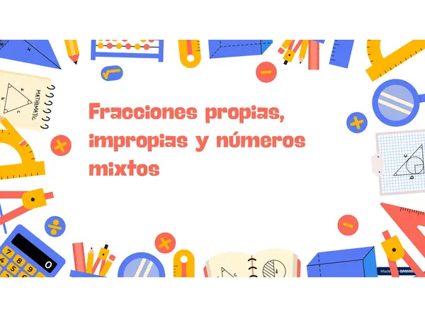 ➗ Fracciones Propias, Impropias y Números Mixtos: Presentación Didáctica