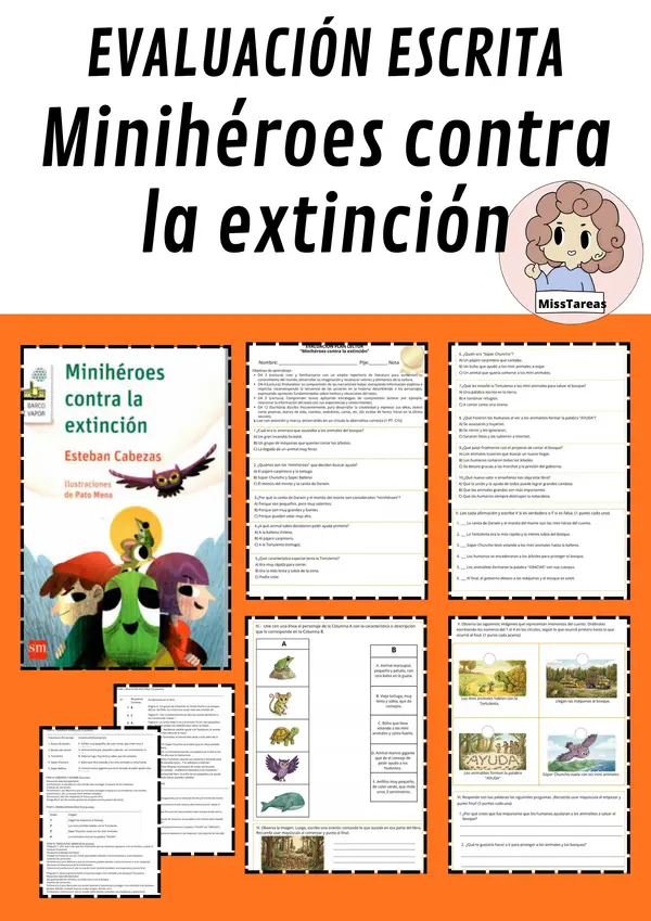  Evaluación Plan Lector "Minihéroes contra la extinción" 