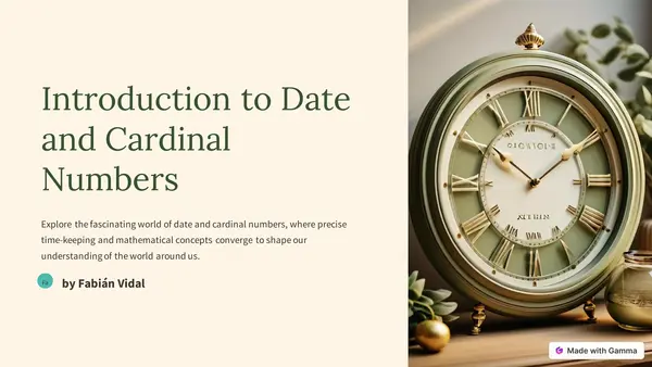 "The Date and cardinal numbers" en inglés