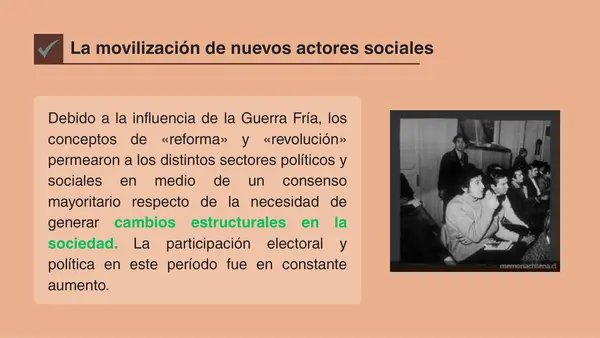 Presentación La sociedad chilena en movimiento II° medio