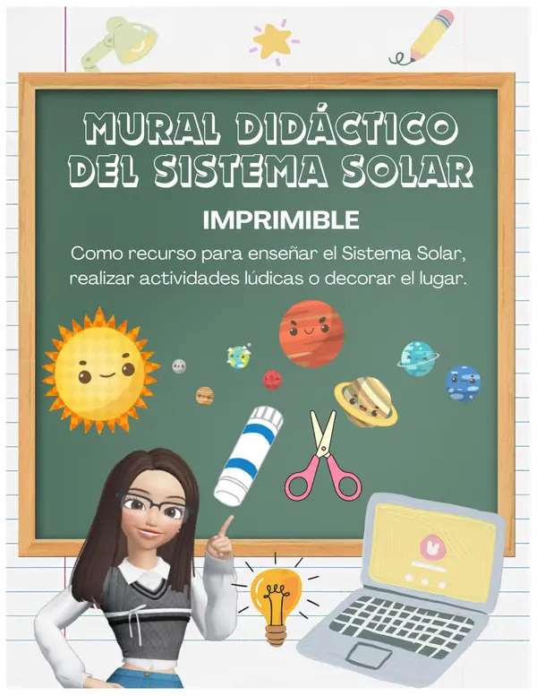 Mural didáctico del Sistema Solar