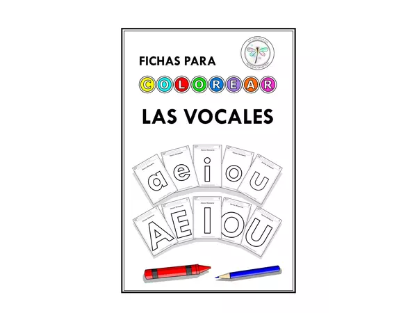 Fichas para colorear Las vocales