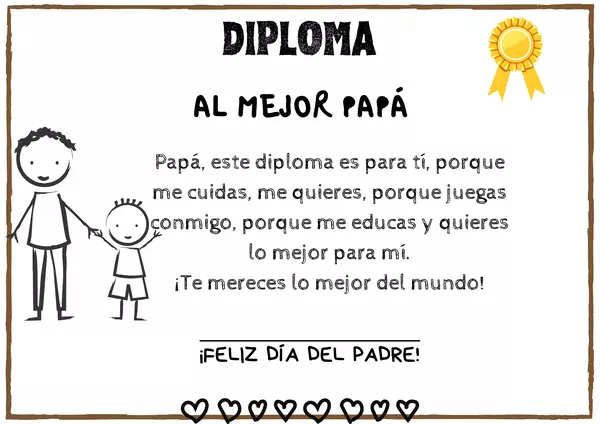 Diploma Día del Padre.