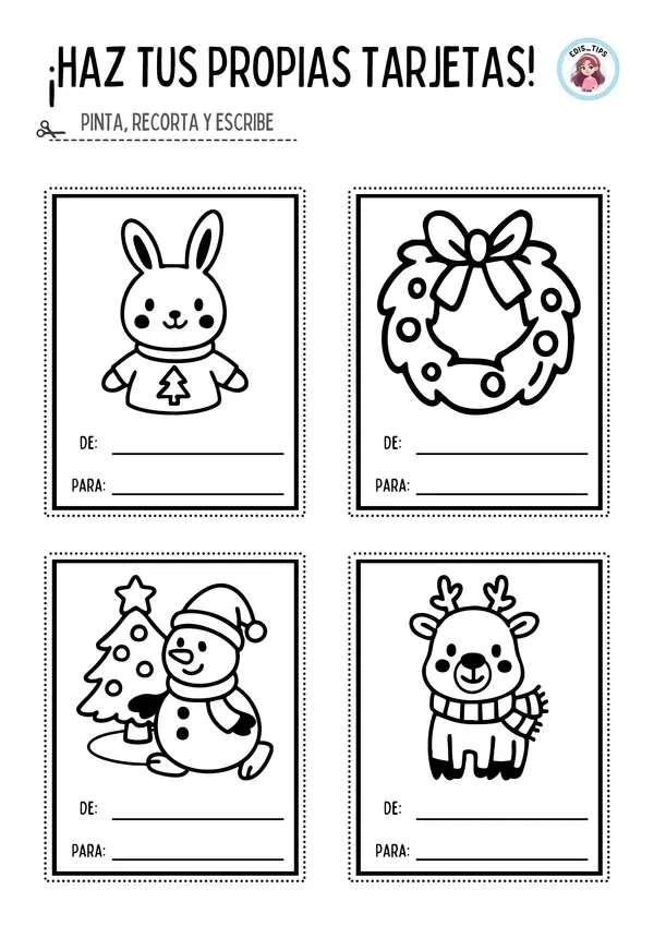 HAZ TUS TARJETAS NAVIDEÑAS - @EDIS_TIPS
