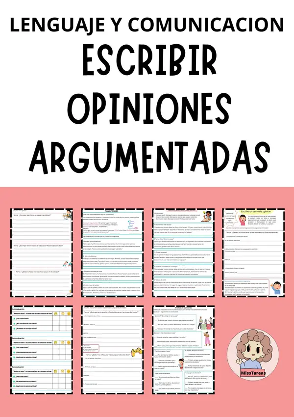 Escribir Opinión y argumentar, Lenguaje y Comunicación