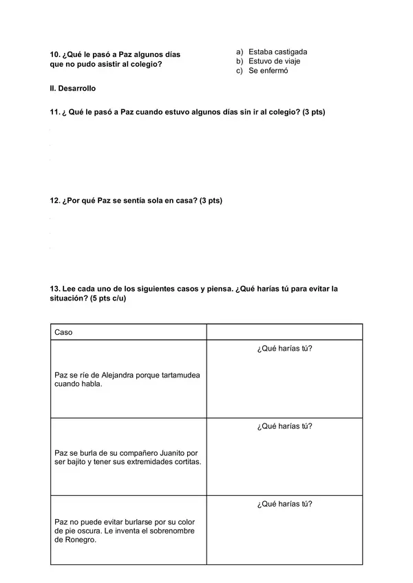 EVALUACIÓN PLAN LECTOR "PAZ GUERRA CRUELLS ACUSADA DE BULLYING"