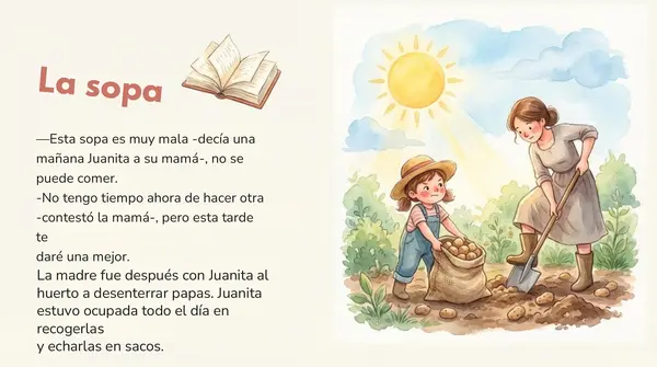 Lección 9 "La Sopa" Parte 3 Fluidez Lectora Método Matte