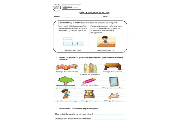 GUIA DE TRABAJO: EL METRO