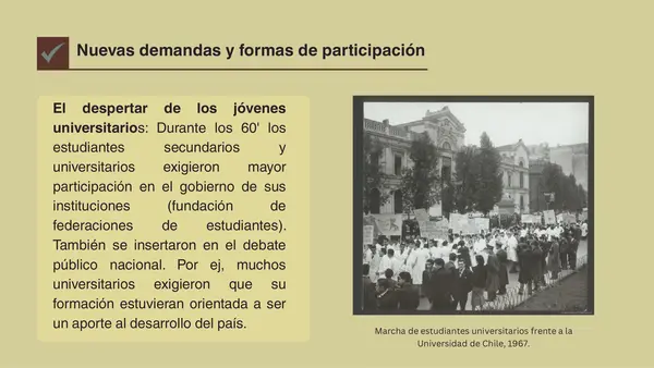 Presentación La sociedad chilena en movimiento II° medio