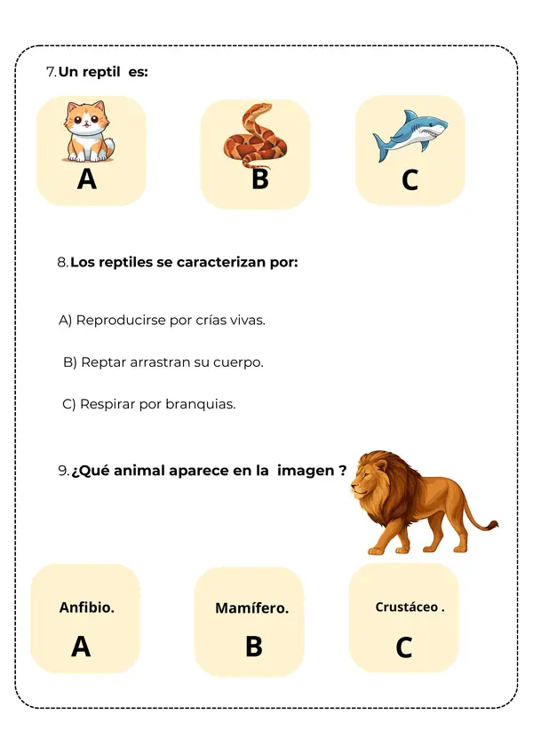 Evaluación sumativa: animales vertebrados e invertebrados y ciclo de la vida (2°Básico)
