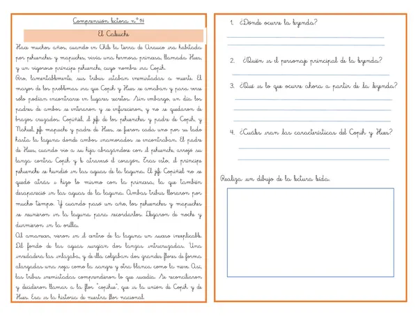 comprensión lectora mitos y leyendas