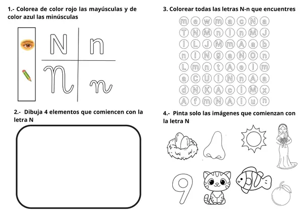 Pack de Guías Lenguaje: Letras N, R, G y F