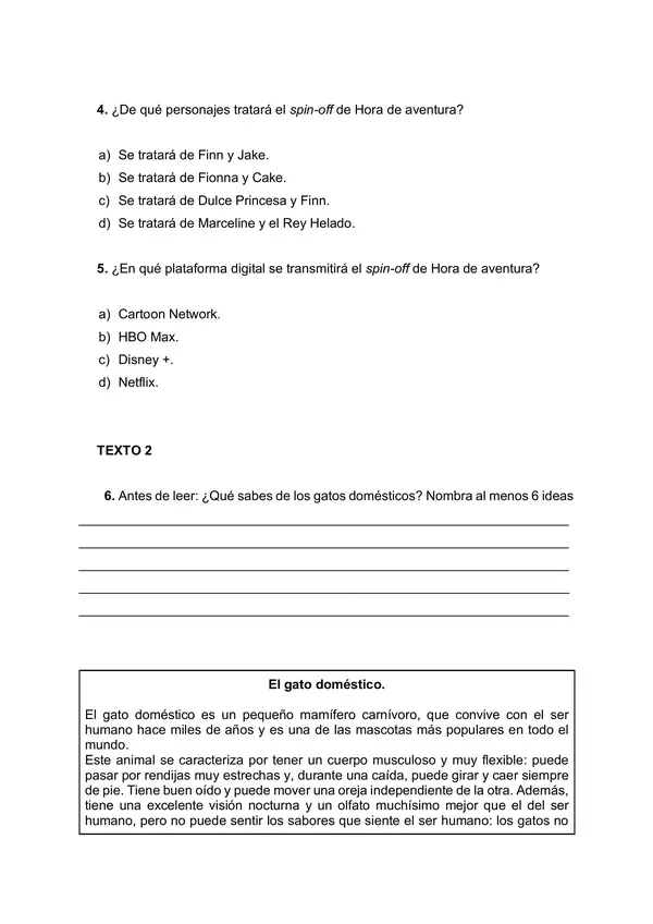 Evaluación 5to básico 