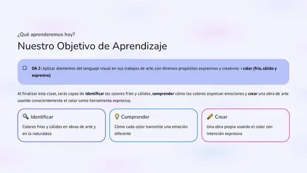 El Color como Lenguaje: Colores Fríos, Cálidos y Expresivos – Clase de Artes Visuales 3° Básico