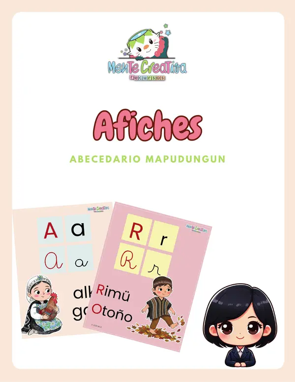 Mapudungun Alphabet Posters | Abecedario Mapuche Ilustrado para Niños