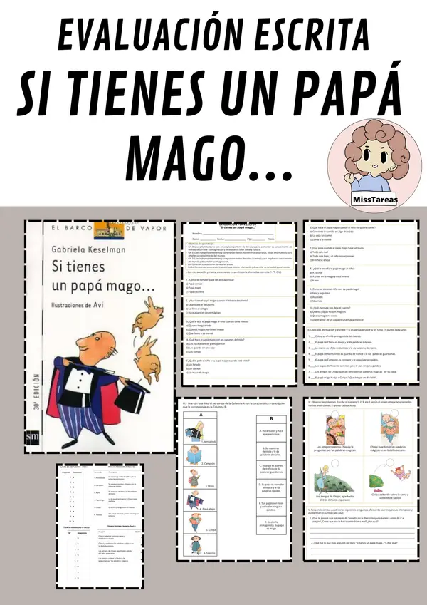  Evaluación Plan Lector "Si tienes un papá mago..." 