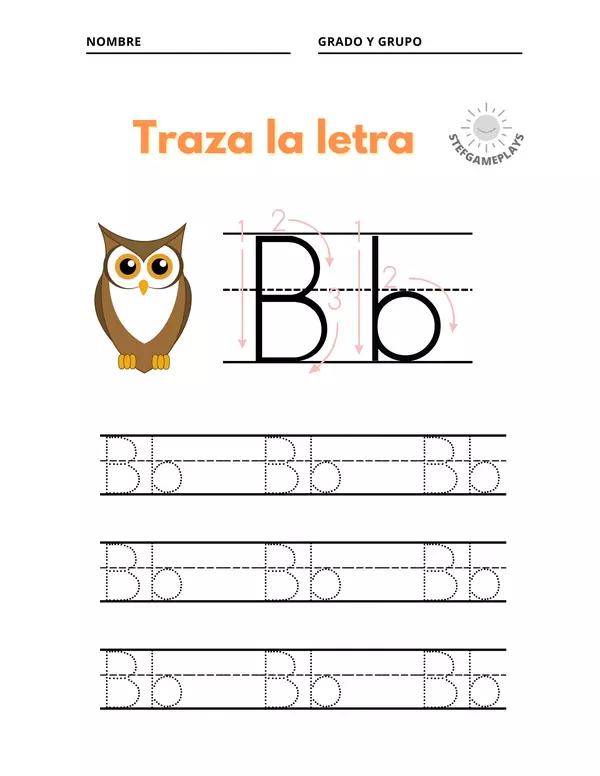 Traza La Letra B | Profe.social