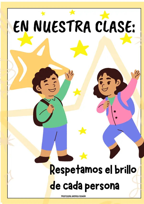 🌟 Todos brillamos como estrellas  Pack de normas de convivencia – 6 carteles imprimibles