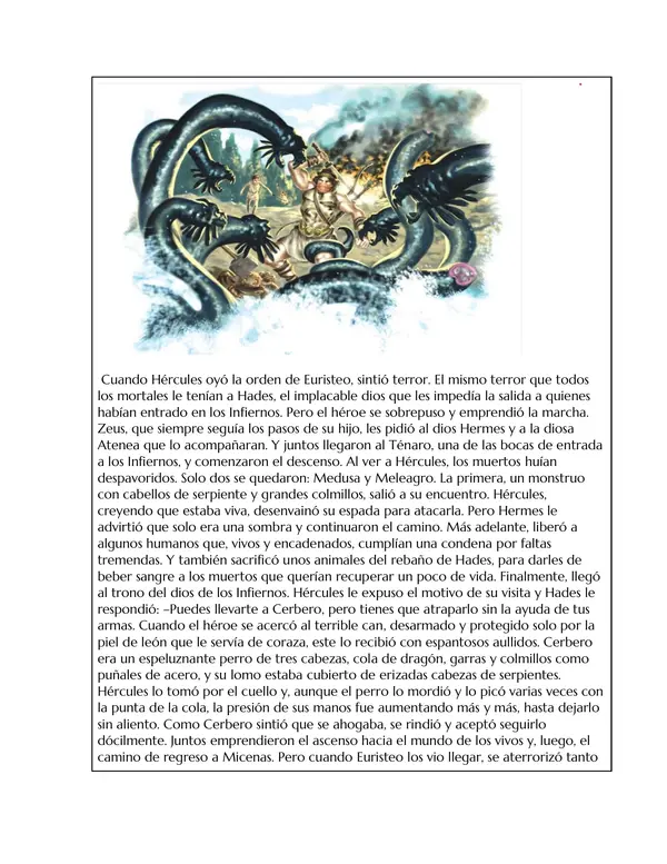 Guía de comprensión lectora " Los trabajos de Hércules" + Pauta de corrección