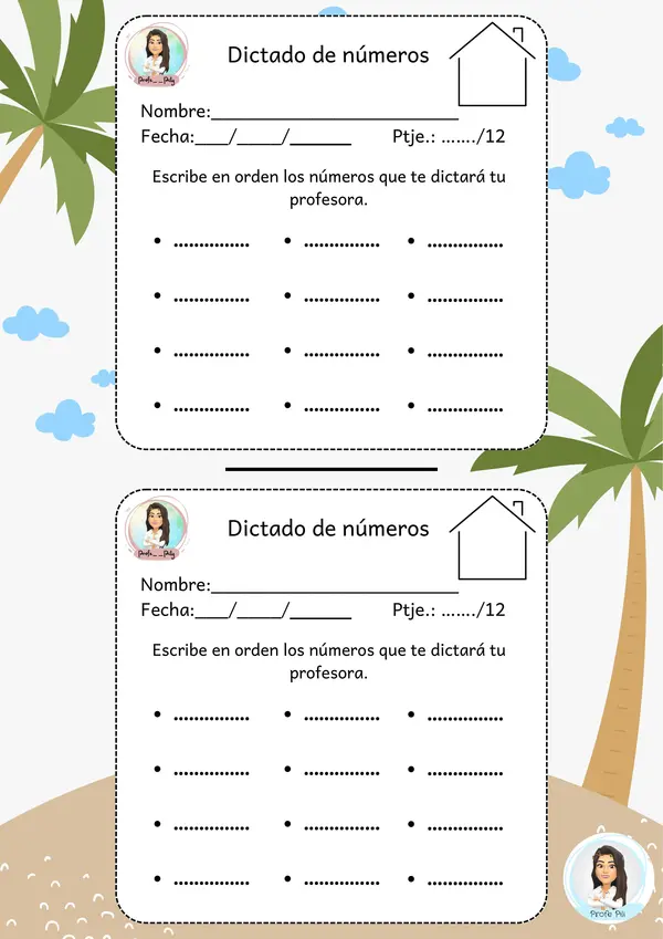 Dictado de números