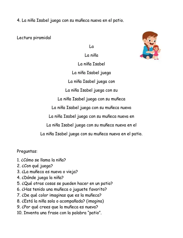 Set de 10 Lecturas Piramidales con Preguntas de Comprensión