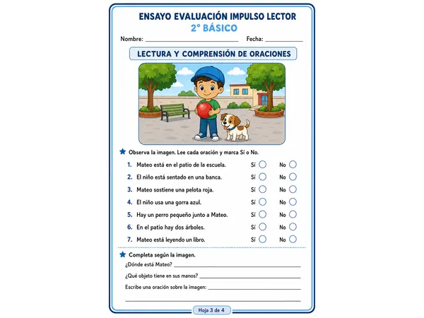 Ensayo Evaluación Impulso Lector 2° Básico.