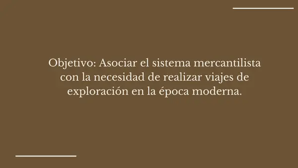Mercantilismo y viajes de exploración