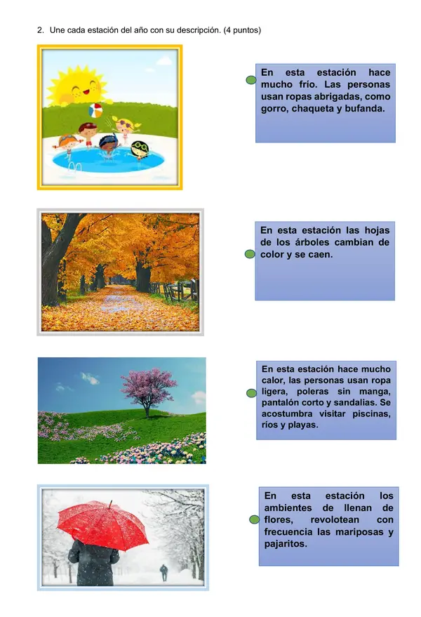 EVALUACIÓN MESES Y ESTACIONES DEL AÑO
