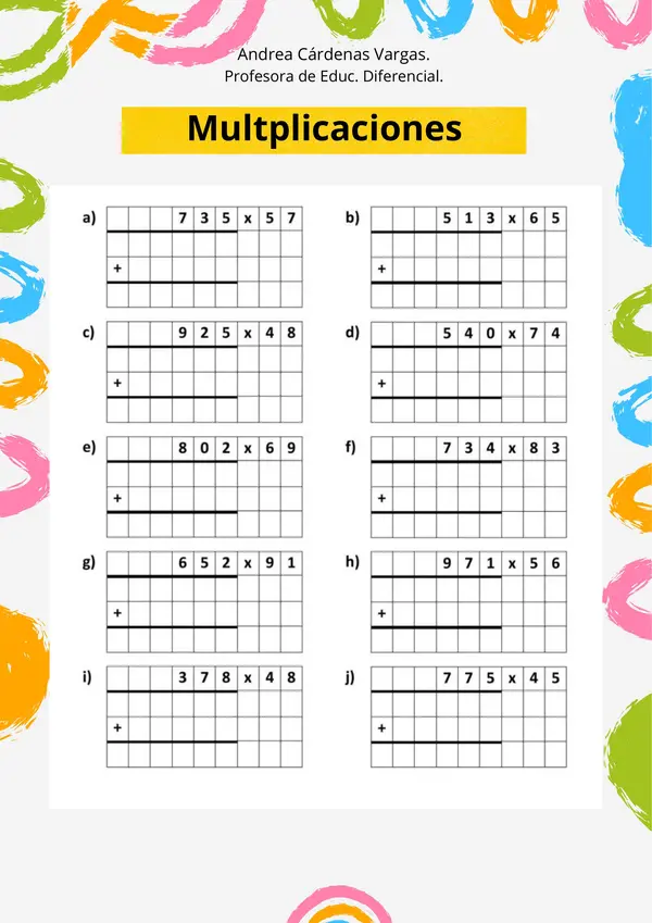 Multiplicaciones más complejas