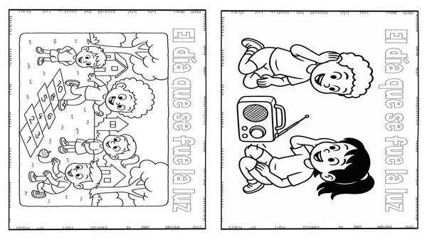 Mini libro para colorear "Corte de luz".