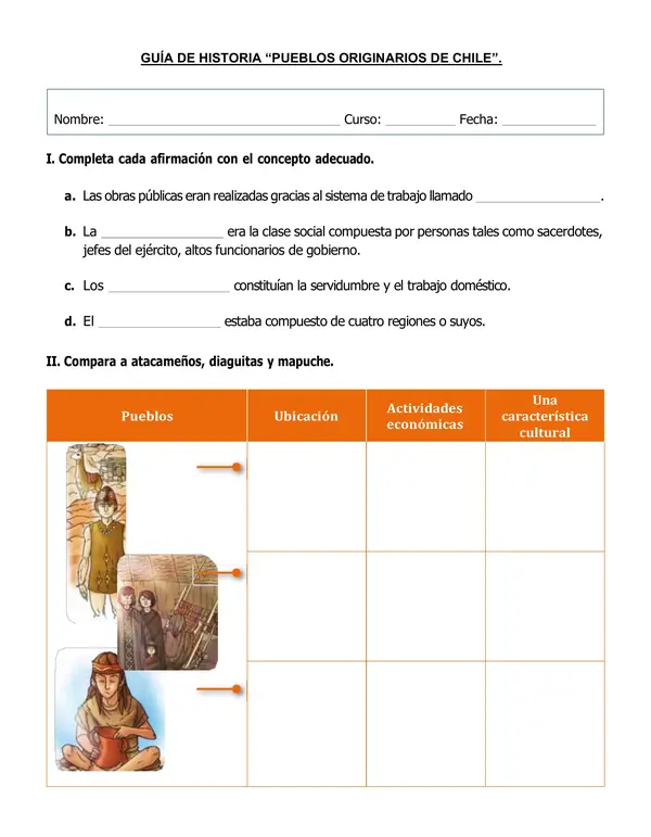 Guía de historia "Pueblos originarios" 