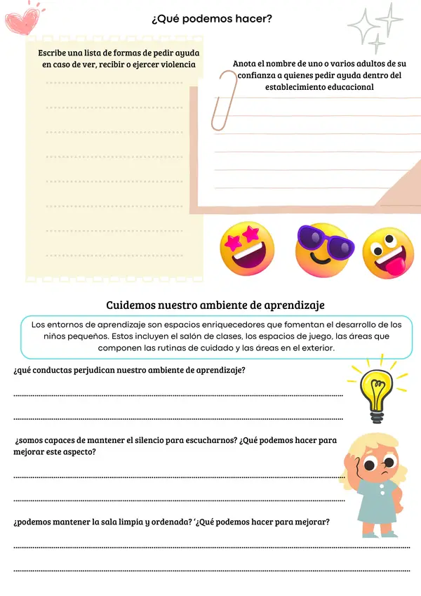 Ficha de Orientación: Solidaridad y Respeto - Prevención de la Violencia