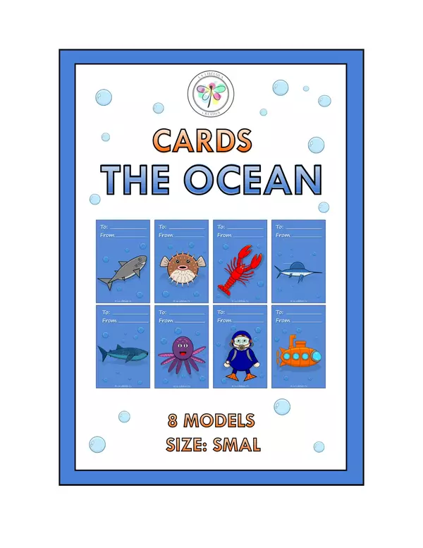 Sea Tags Cards Gifts Animals Ocean Cut Craft 3