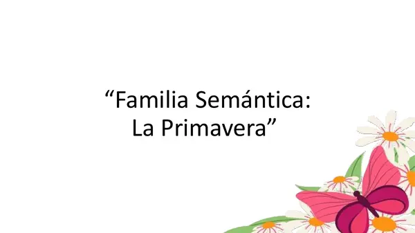 CATEGORIA SEMANTICA PRIMAVERA