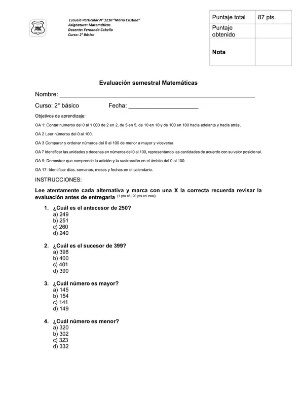 Evaluación 