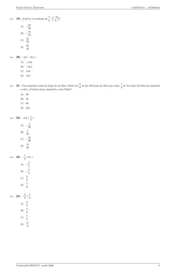 Cuadernillo SIMCE Matemática 2 medio