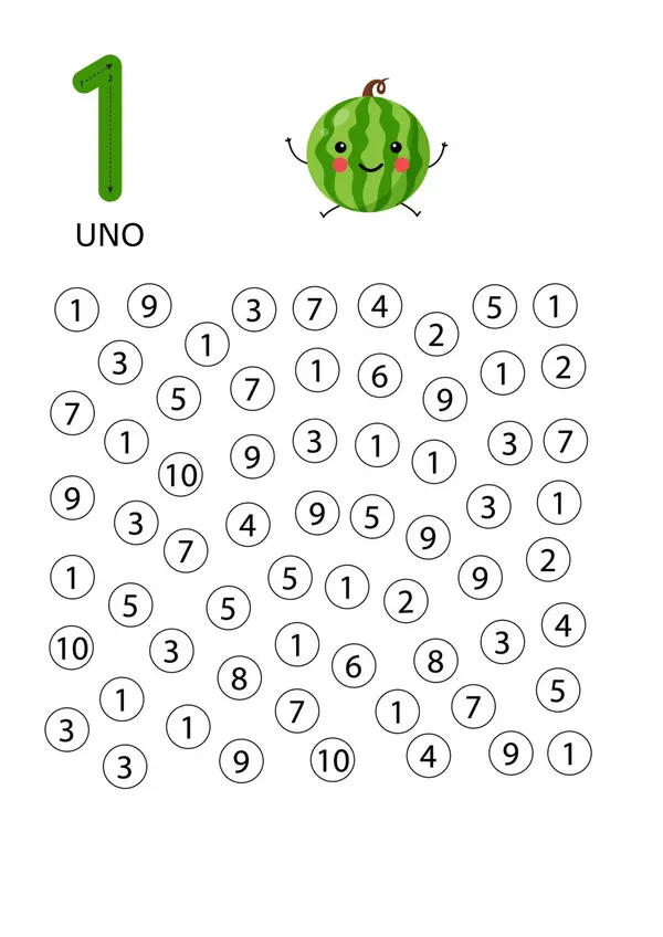 CUADERNILLO DE IDENTIFICACIÓN DE NÚMEROS 1-25